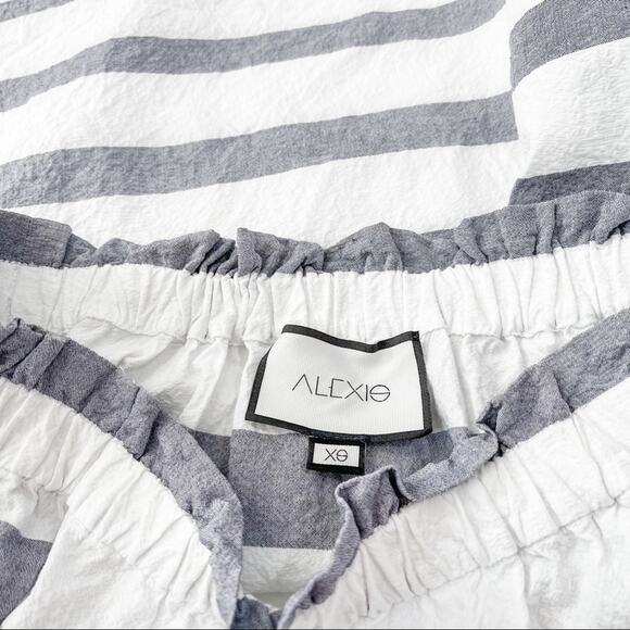 ALEXIS Juneau Wide-Stripe Off-the-Shoulder Top XS - Picture 10 of 11